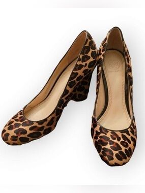 Tory Burch Leopard Astoria Wedge Heel